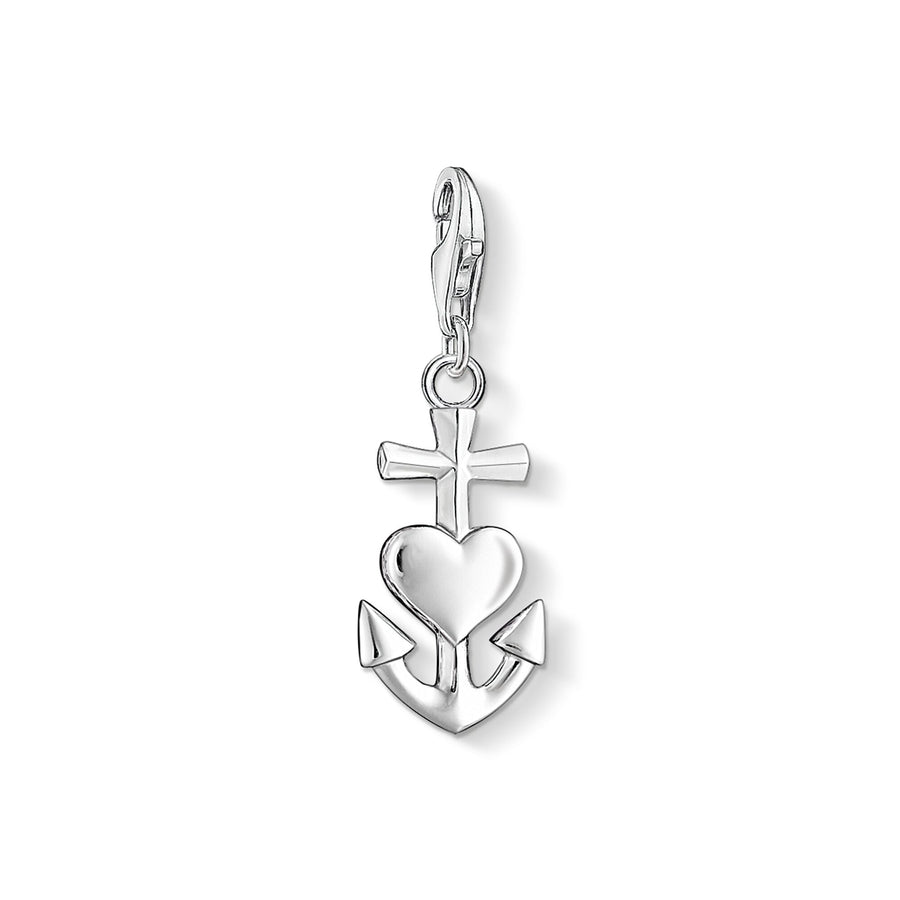 Pendentif Charm croix, cœur, ancre