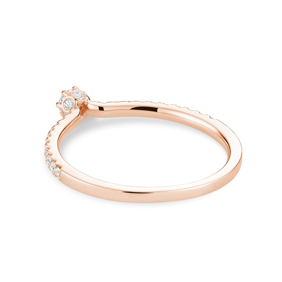 Solitaire Crown Setting Diamond Engagement Ring