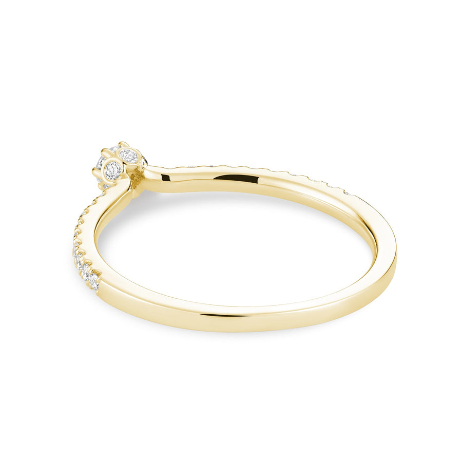 Solitaire Crown Setting Diamond Engagement Ring