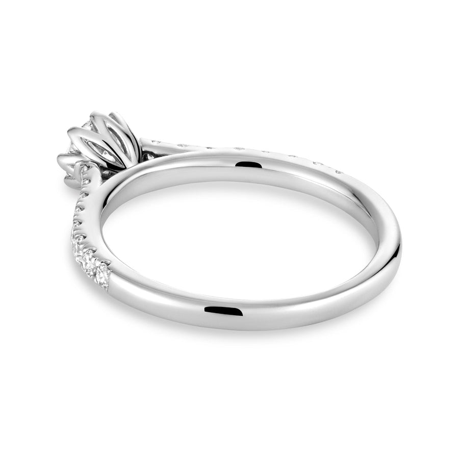 Solitaire Petal Diamond Engagement Ring
