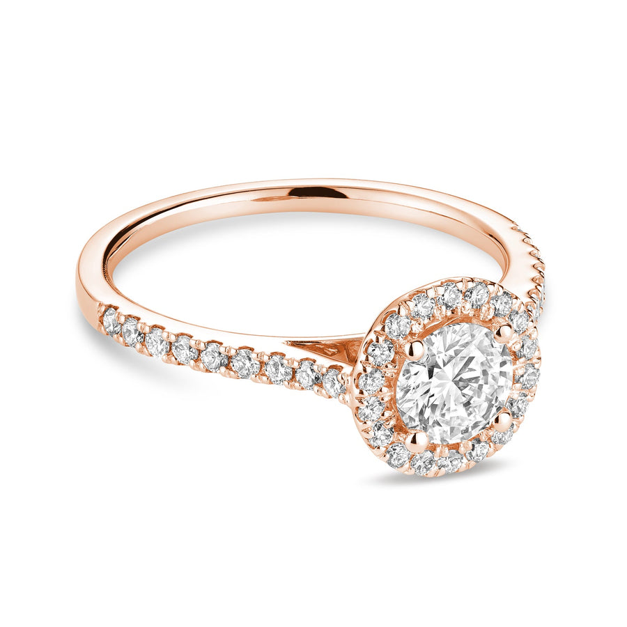 Round Halo Diamond Engagement Ring