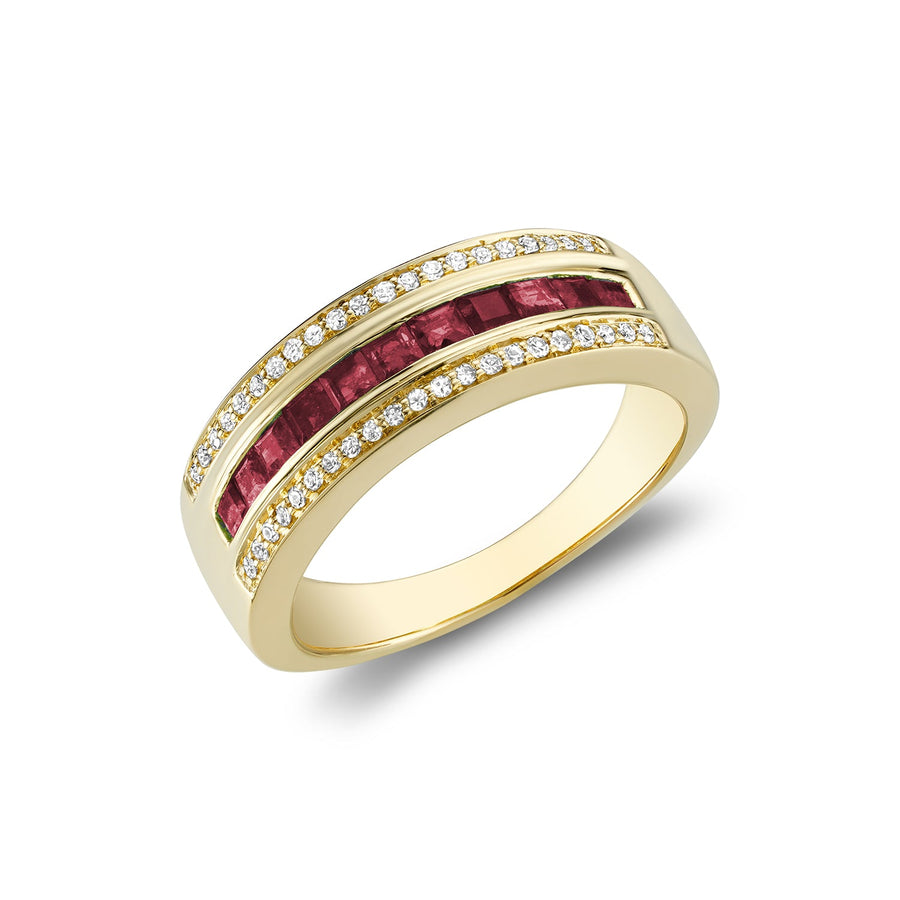 Precious Stone & Diamond Ring