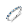 BLUE TOPAZ & DIAMOND RING