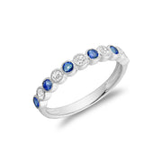 BLUE SAPPHIRE & DIAMOND RING