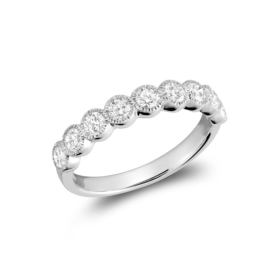Semi Eternity Milgrain Diamond Band