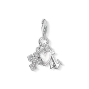 Pendentif Charm croix, cœur, ancre