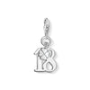 Pendentif Charm chiffre porte-bonheur 18