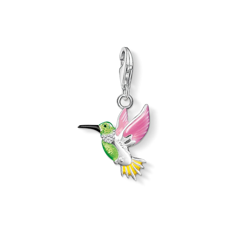 Pendentif Charm colibri multicolore