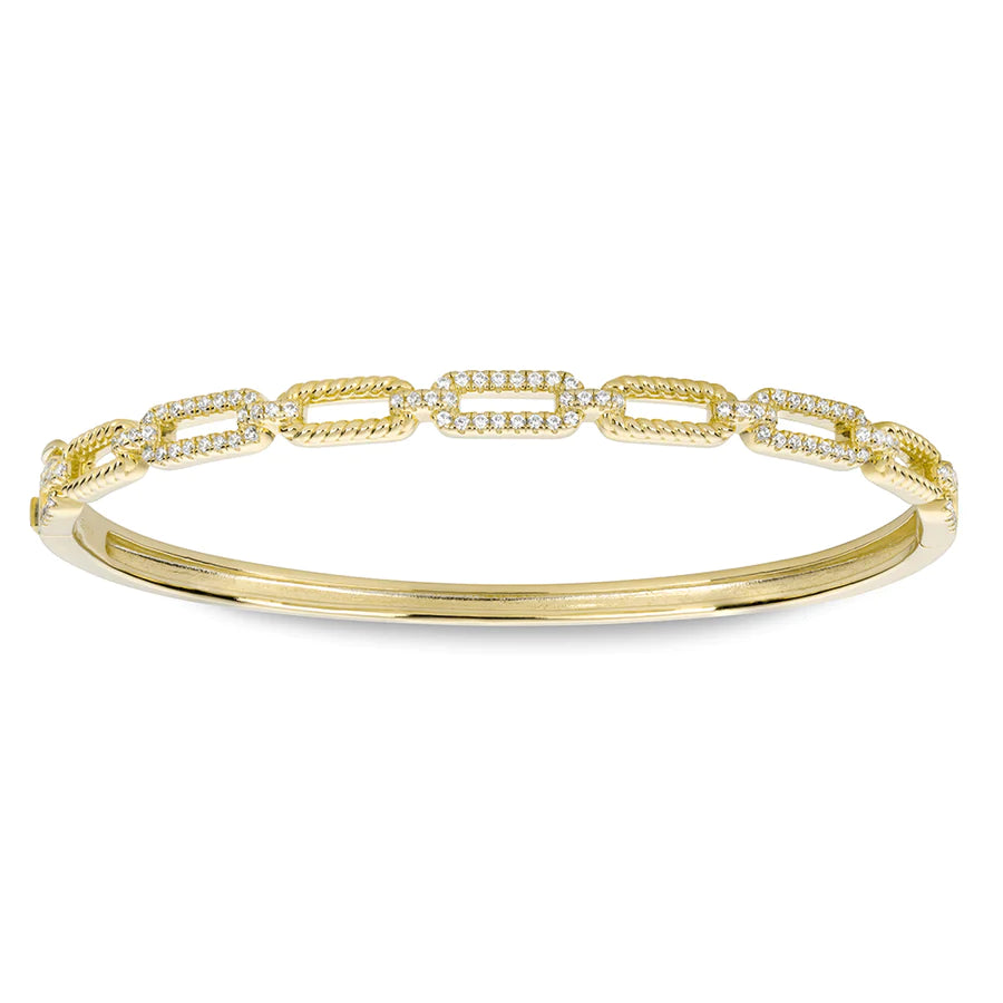 Bracelet rigide Link zircon