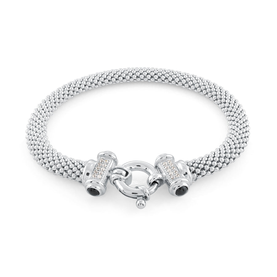 Bracelet en maille avec fermoir à fantaisie