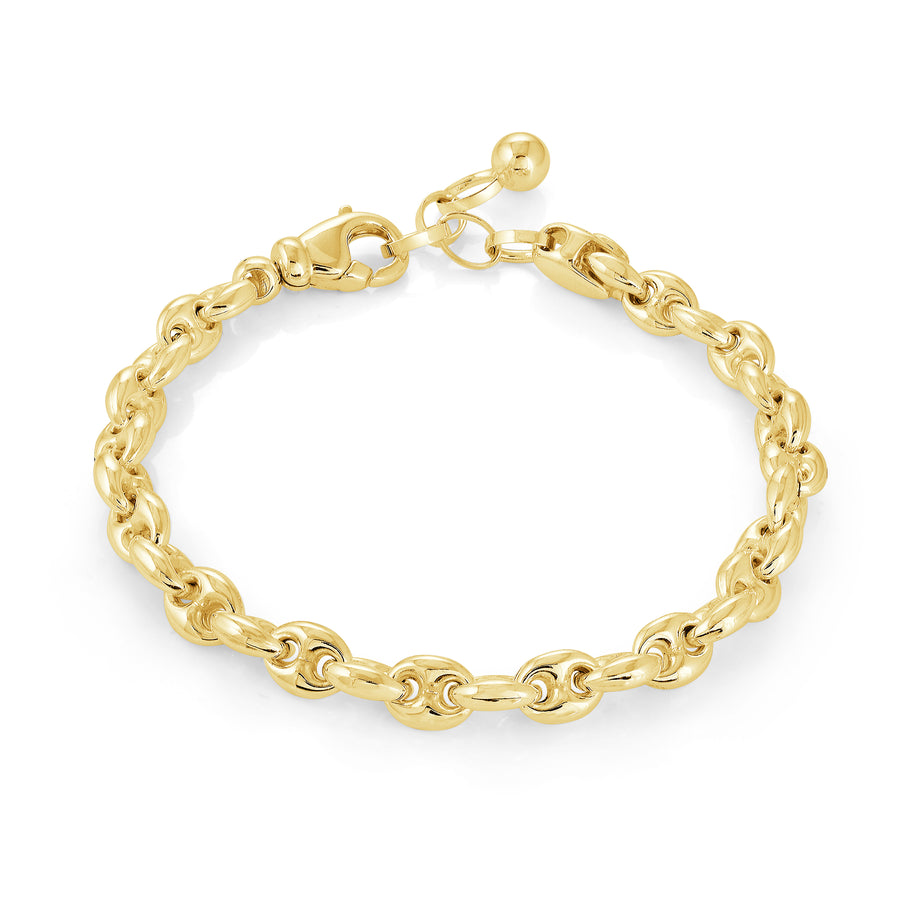 Bracelet en mailles grains de café