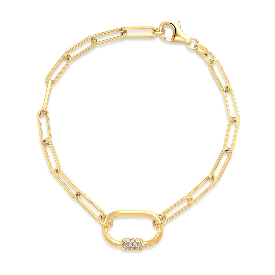 Bracelet à maillons trombone Bolt
