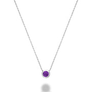 AMETHYST & DIAMOND NECKLACE