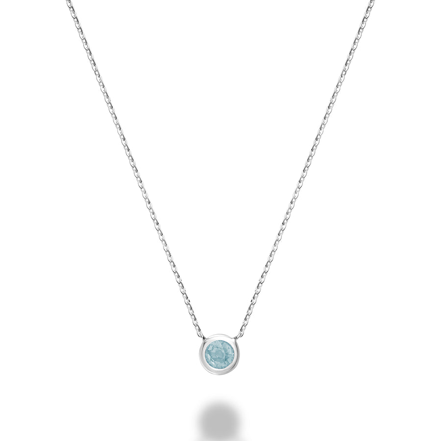 AQUAMARINE & DIAMOND NECKACE