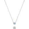 AQUAMARINE & DIAMOND NECKACE
