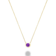 AMETHYST & DIAMOND NECKLACE