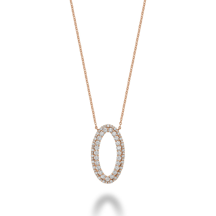 Oval Shape Fashion Diamond Necklace