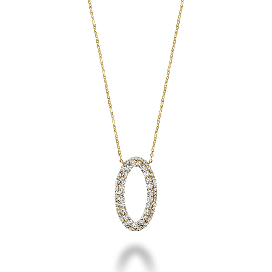 Oval Shape Fashion Diamond Necklace