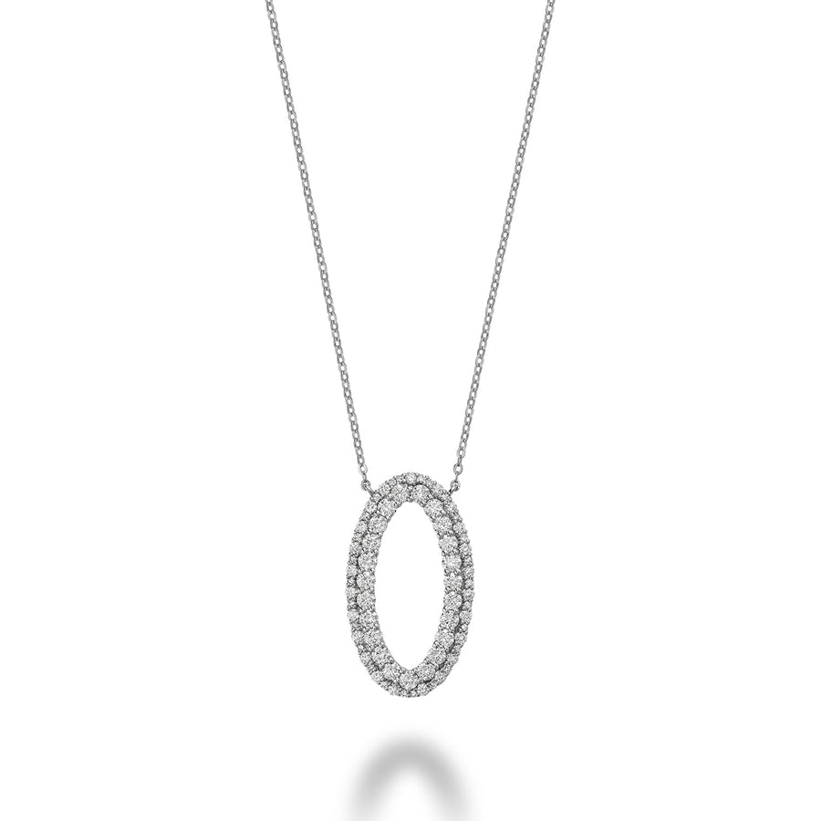 Oval Shape Fashion Diamond Necklace