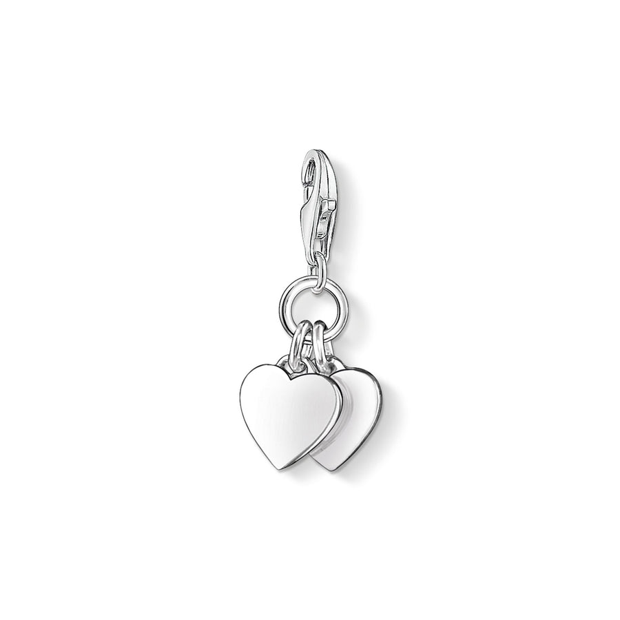 Pendentif Charm deux cœurs
