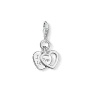 Pendentif Charm cœurs i love you
