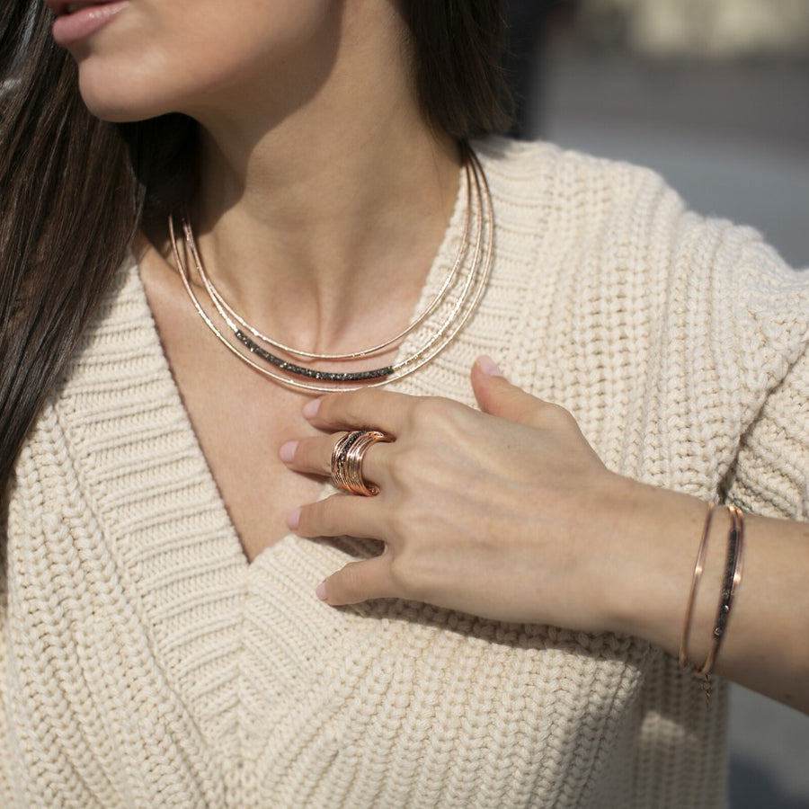 PESAVENTO Collier multi-branche Italien DNA polvere di Sogni