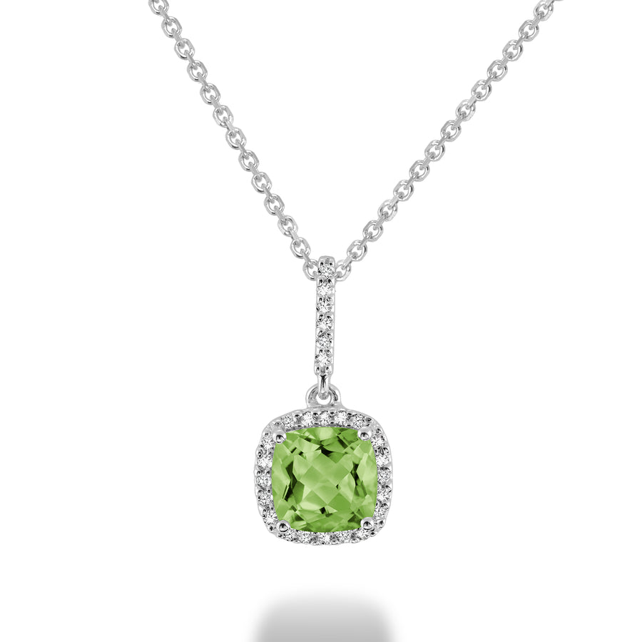 PERIDOT&DIA PENDANT - PENDENTIF EN DIA&PERIDOT