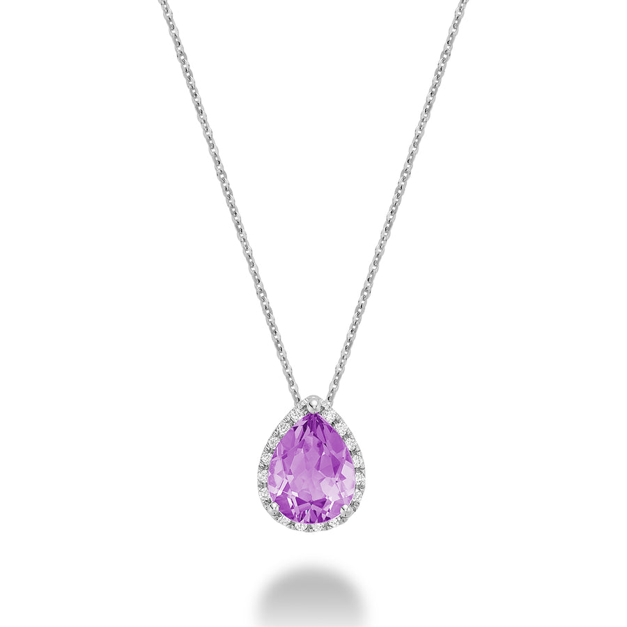 AMETHYST & DIAMOND PENDANT