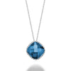LONDON BLUE TOPAZ & DIAMOND PENDANT