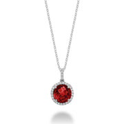 GARNET&DIA PENDANT - PENDENTIF EN GRENAT&DIA