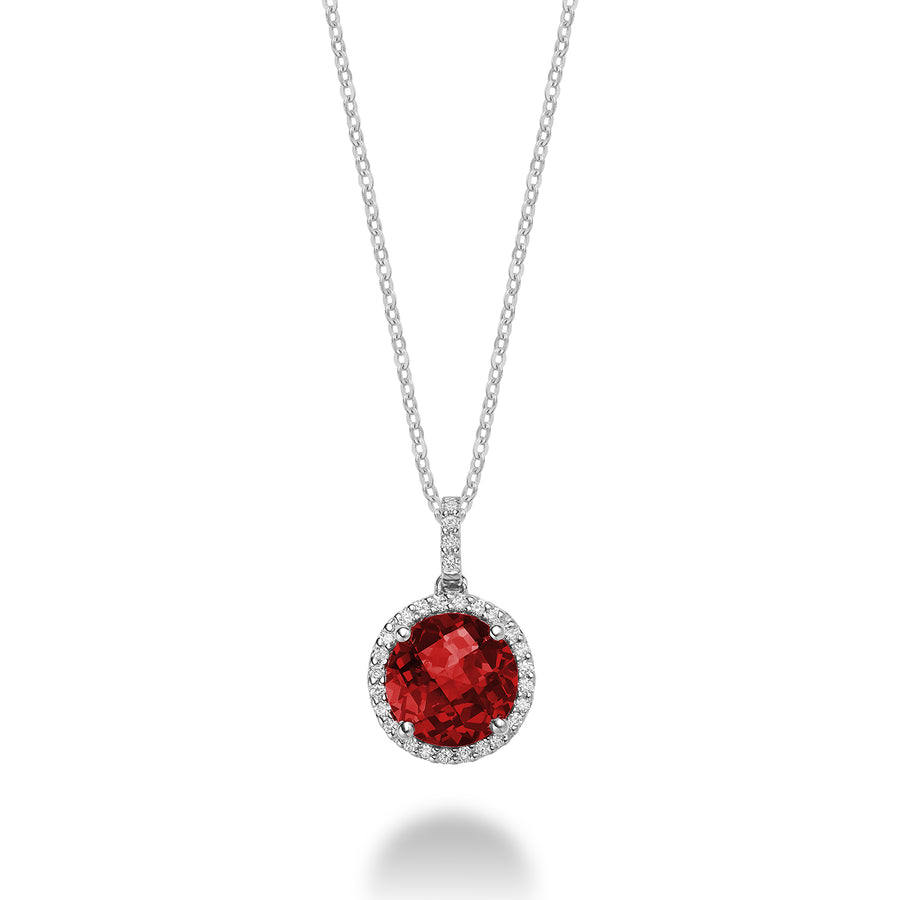 GARNET&DIA PENDANT - PENDENTIF EN GRENAT&DIA