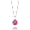 SYNTHETIC PINK QTZ&DIA PENDANT - PENDENTIF EN QTZ