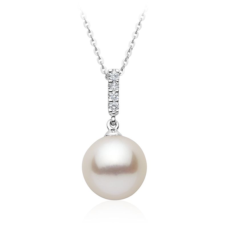Pendentif en perle et diamants 02-040827WP
