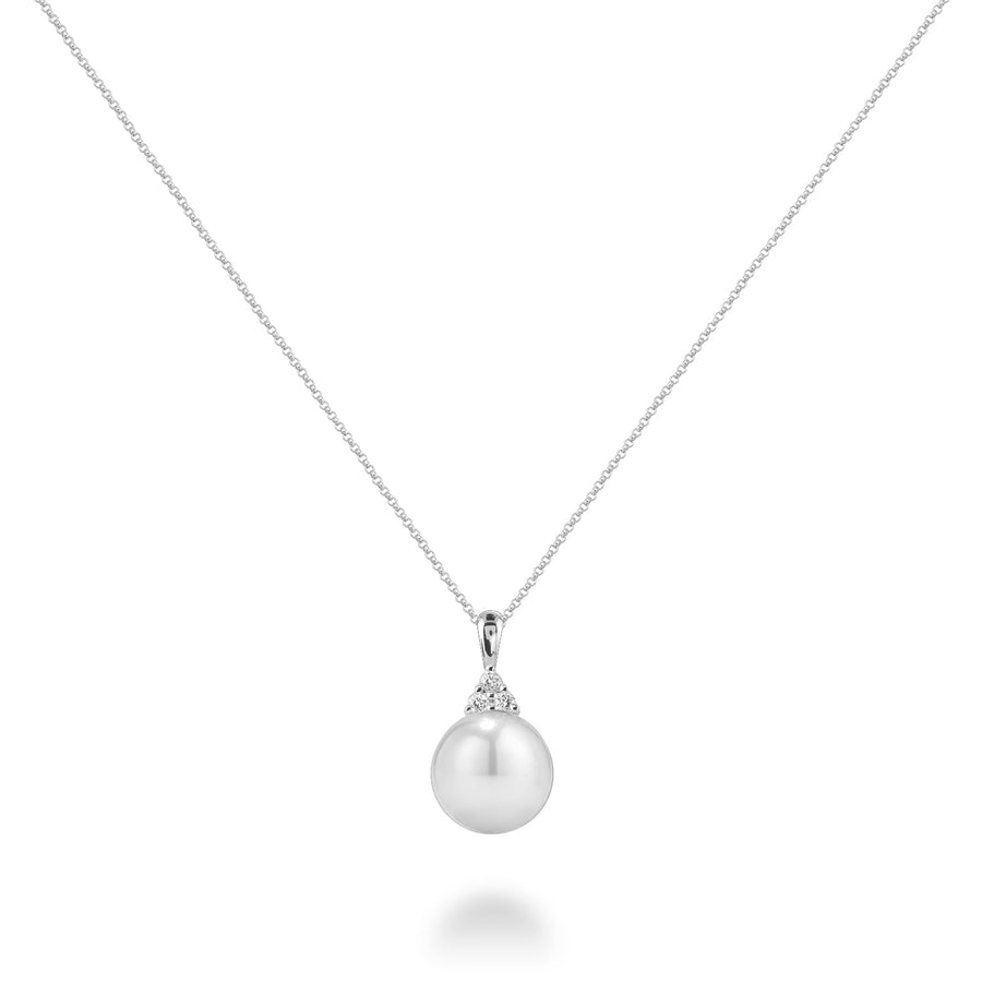 Cultured Freshwater Pearl & Diamond Pendant