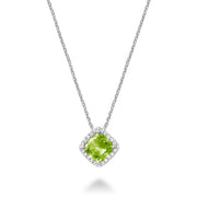 PERIDOT&DIA PENDANT - PENDENTIF EN DIA&PERIDOT