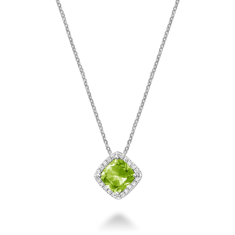 PERIDOT&DIA PENDANT - PENDENTIF EN DIA&PERIDOT