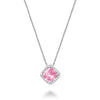 SYNTHETIC PINK QTZ&DIA PENDANT - PENDENTIF EN QTZ