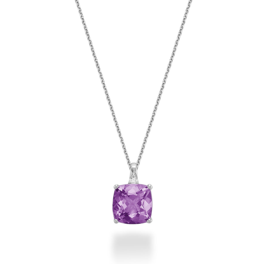 AMETHYST & DIAMOND PENDANT