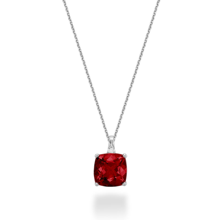 CREATED RUBY & DIAMOND PENDANT