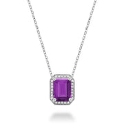 AMETHYST & DIAMOND PENDANT