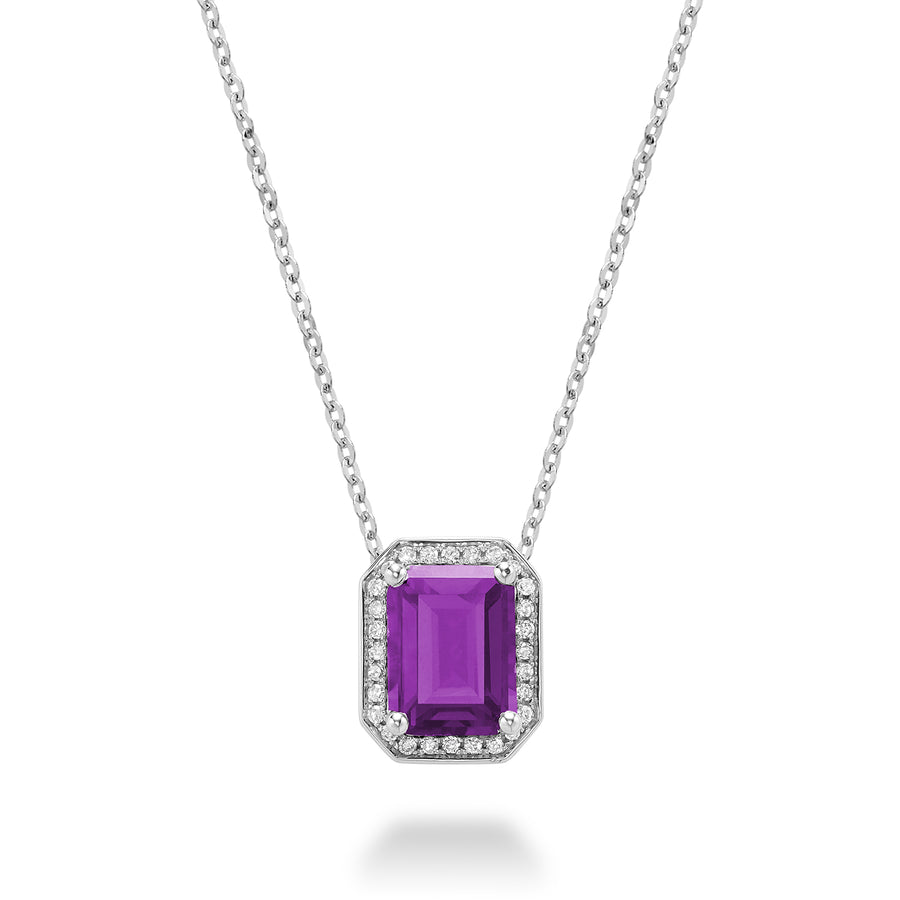 AMETHYST & DIAMOND PENDANT