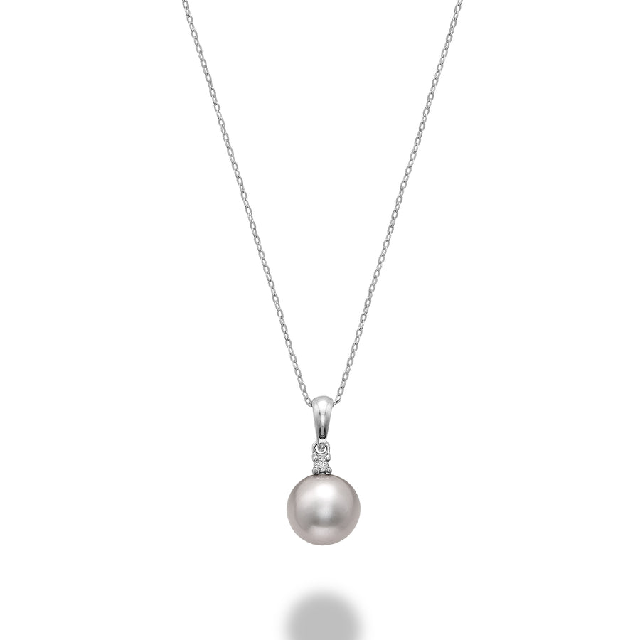 PEARL&DIA PENDANT - PENDENTIF EN DIA&PERLE