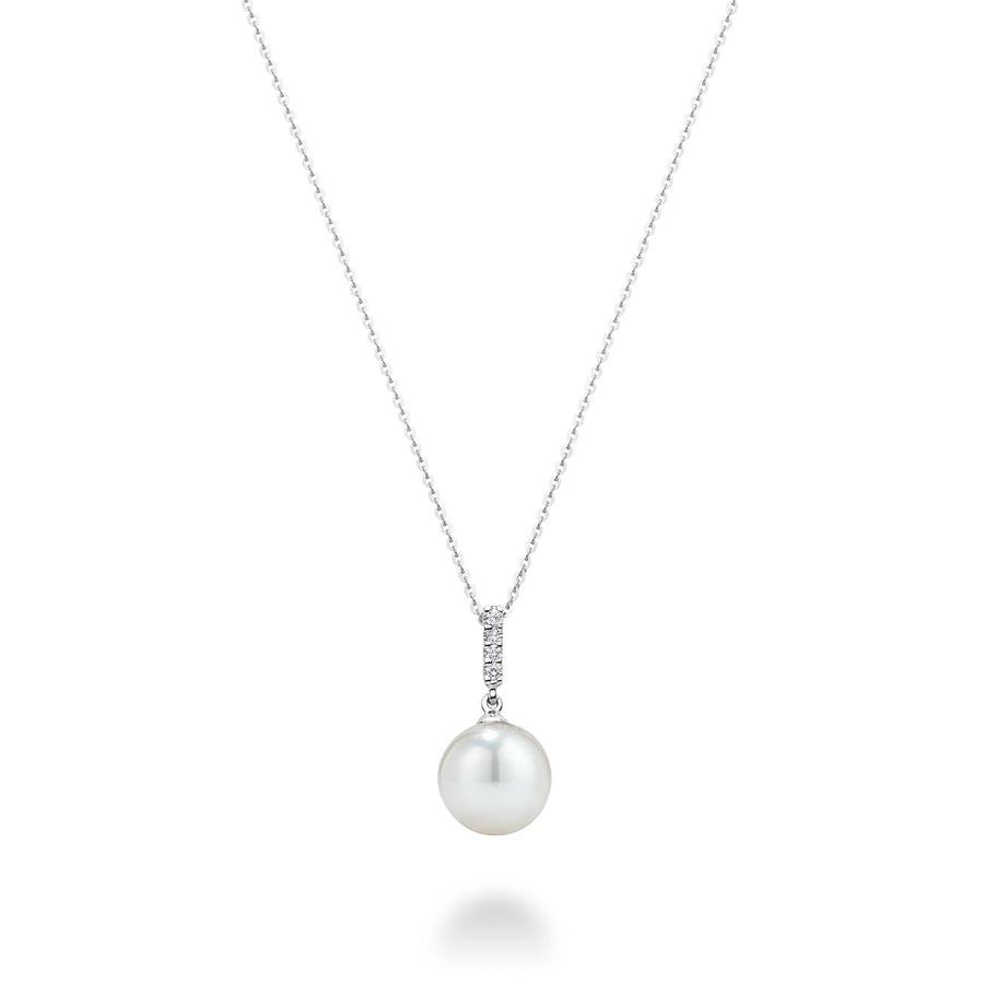 Cultured Freshwater Pearl & Diamond Pendant