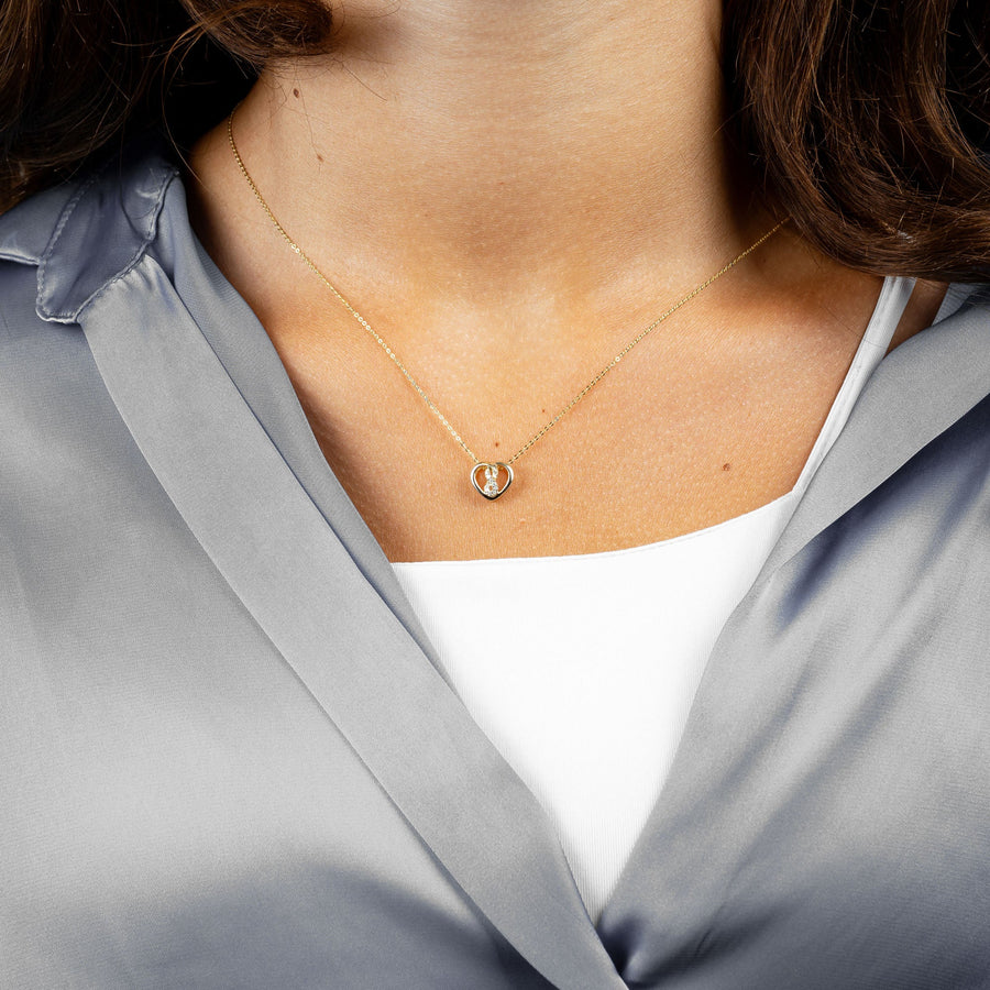 Heart Shape Infinity Diamond Pendant