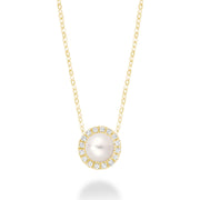 PEARL&DIA PENDANT - PENDENTIF EN DIA&PERLE