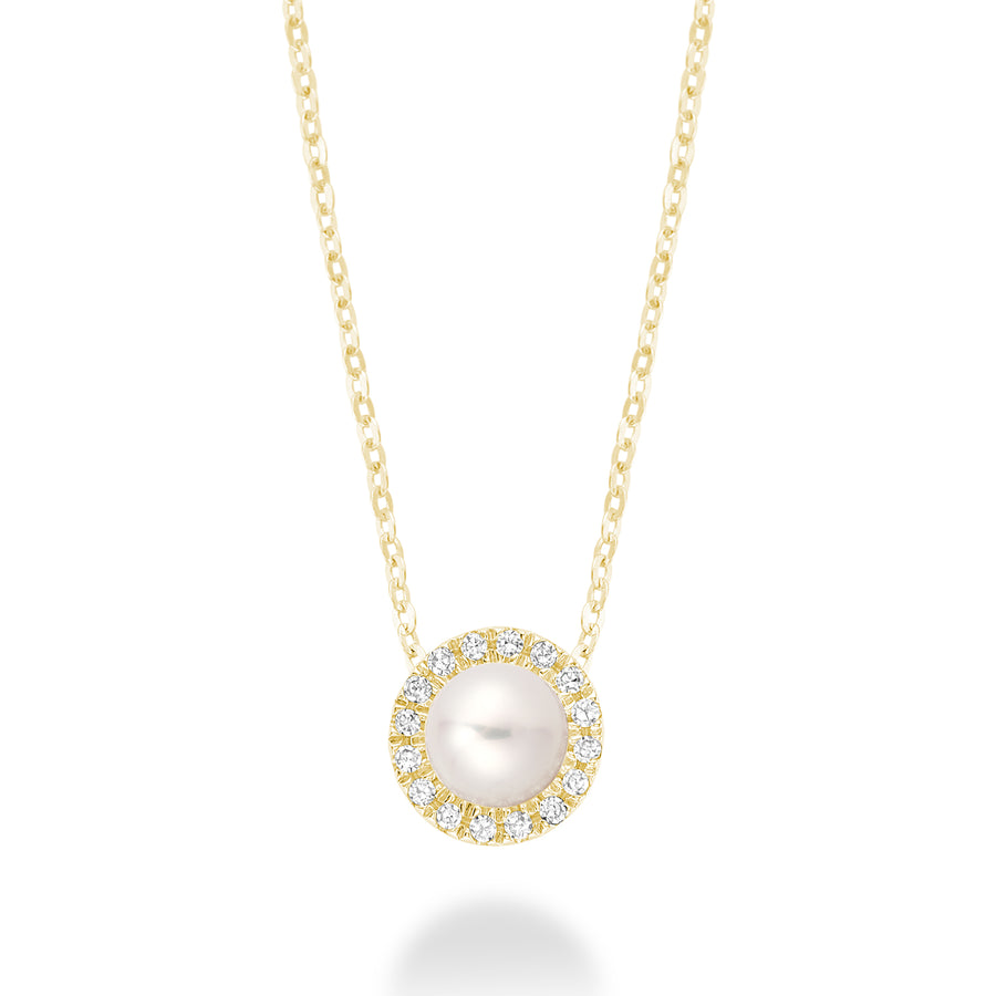 PEARL&DIA PENDANT - PENDENTIF EN DIA&PERLE