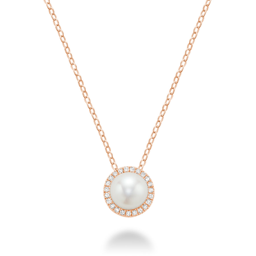 PEARL&DIA PENDANT - PENDENTIF EN DIA&PERLE