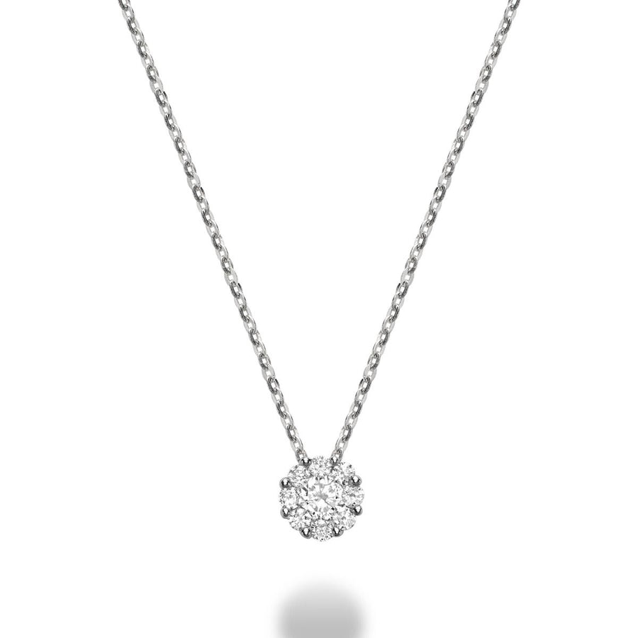 Pendentif en diamants en forme de fleur 02-04FL