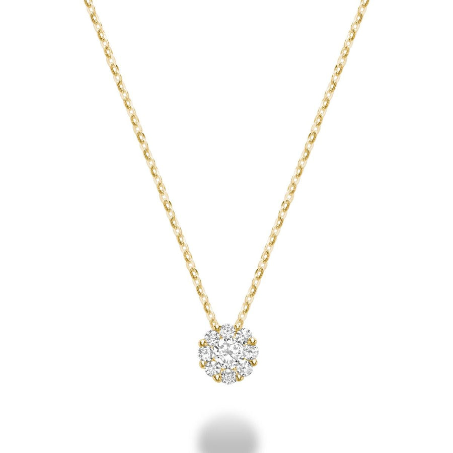 Pendentif en diamants en forme de fleur 02-04FL