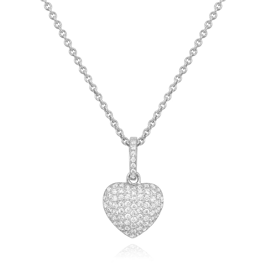 Collier avec pendentif cœur bombé